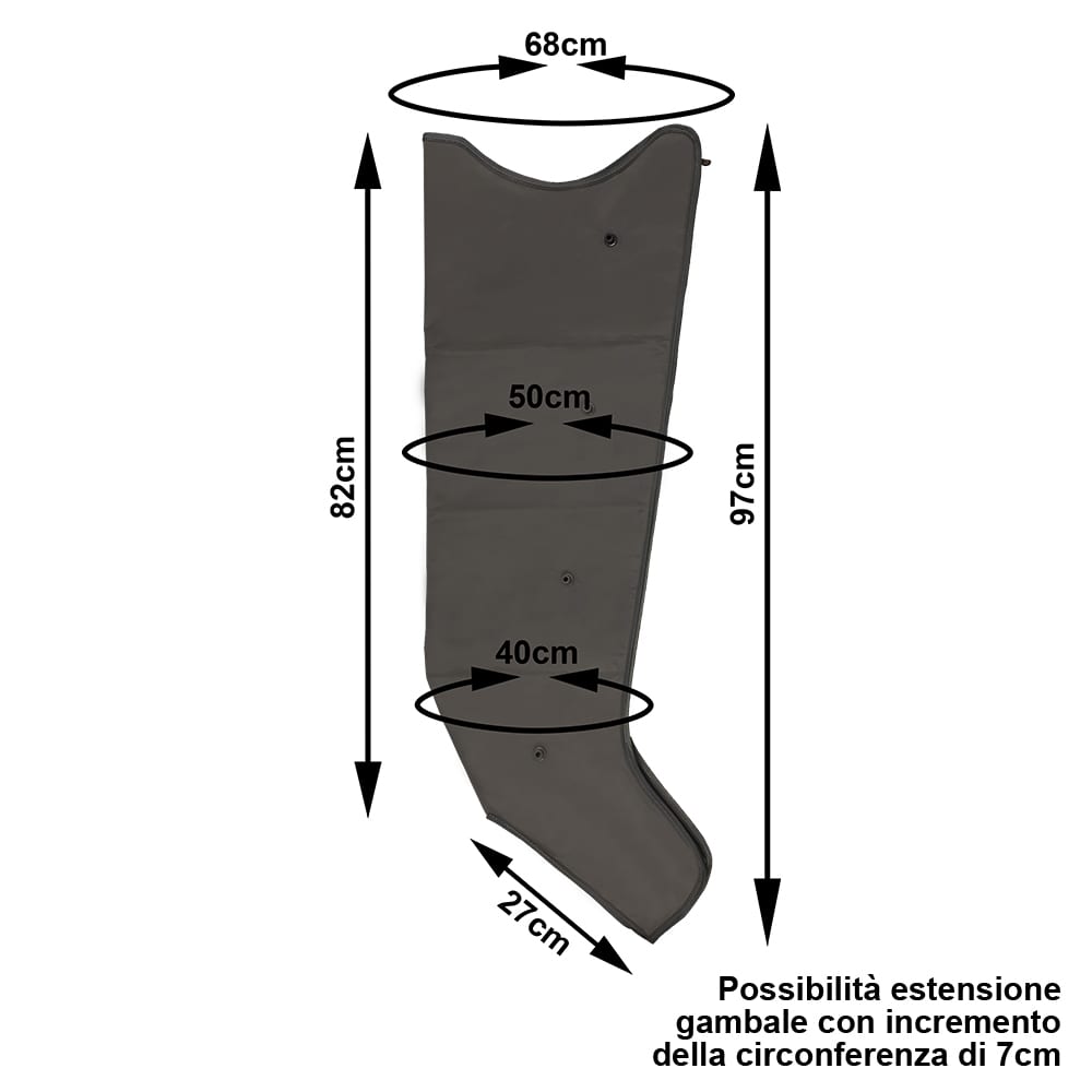 Mesis Pressoterapia PressoMassaggio Plus+ FOUR4 (4 camere) con 2 gambali + Kit + Bracciale - PRO