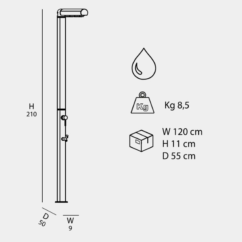 Arkema Doccia tradizionale Quick con lavapiedi - Q125