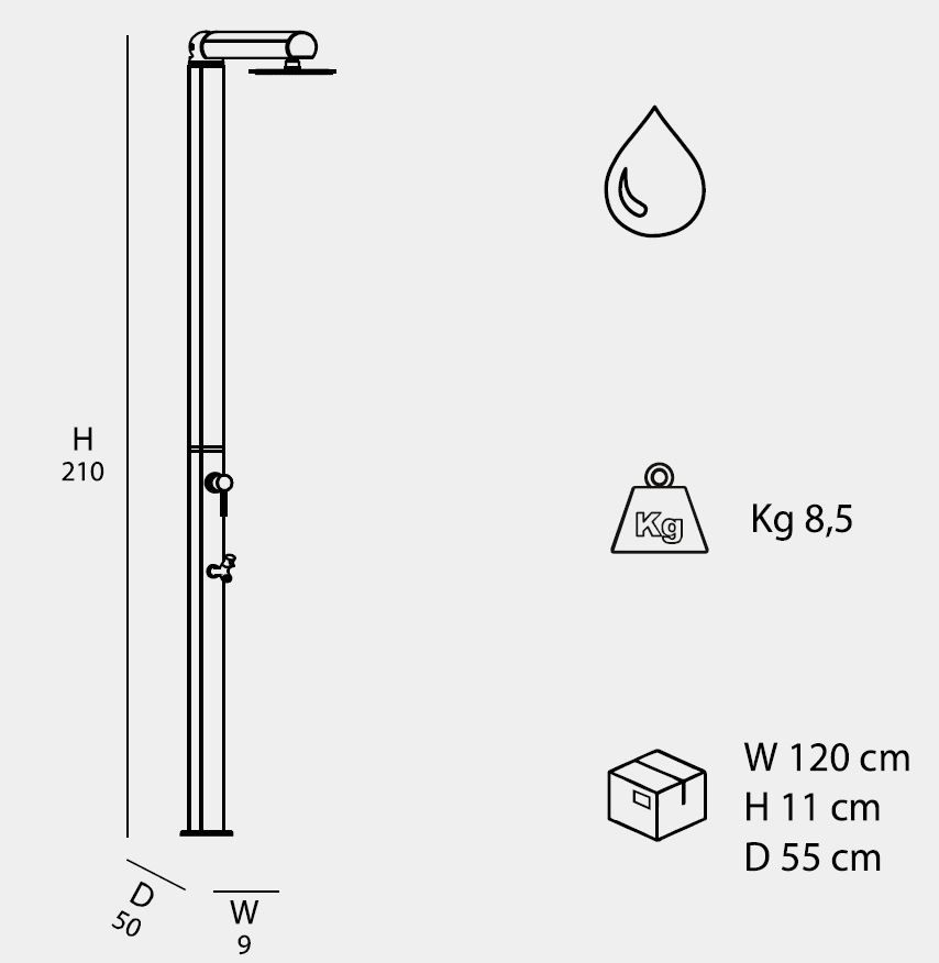 Arkema Doccia tradizionale Quick con lavapiedi - Q325