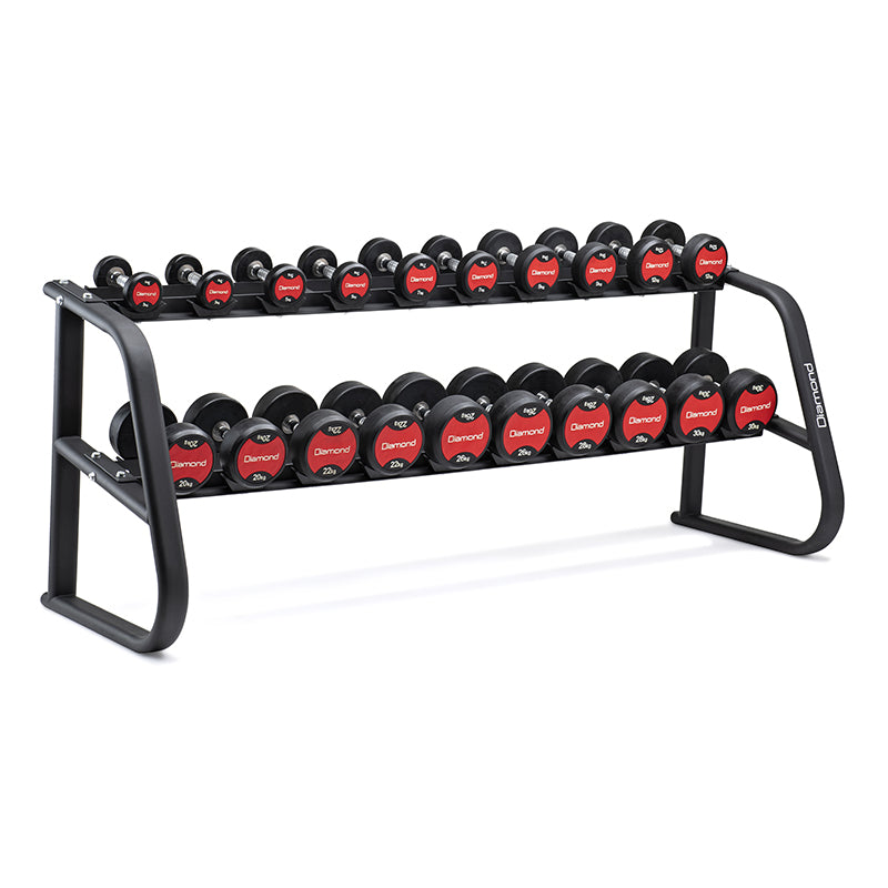 Diamond Rastrelliera Porta Manubri 2 Ripiani - 10 coppie manubri - RMD-2R