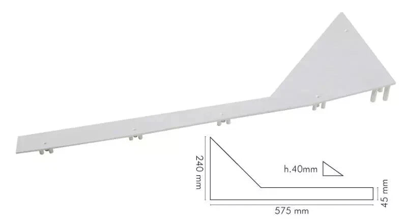 Garlando Fermavetro (angolari) CM. 114 bianco - SET 4 PZ.