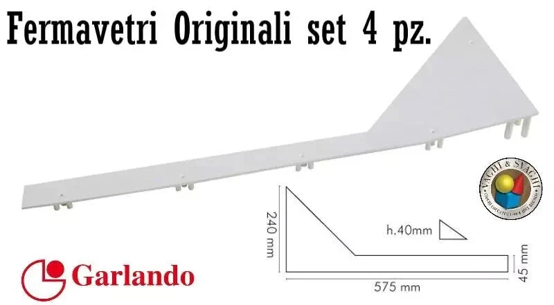 Garlando Fermavetro (angolari) CM. 114 bianco - SET 4 PZ.