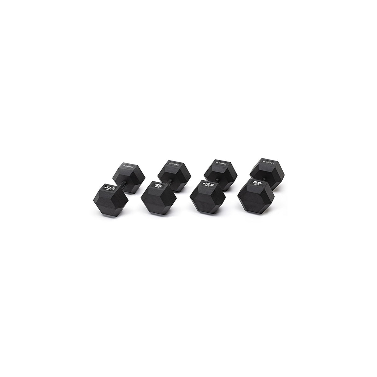 Diamond SET MANUBRI GOMMATI ESAGONALI BLACK OXIDE 42,5-50 Kg - MGED-B42,5-50