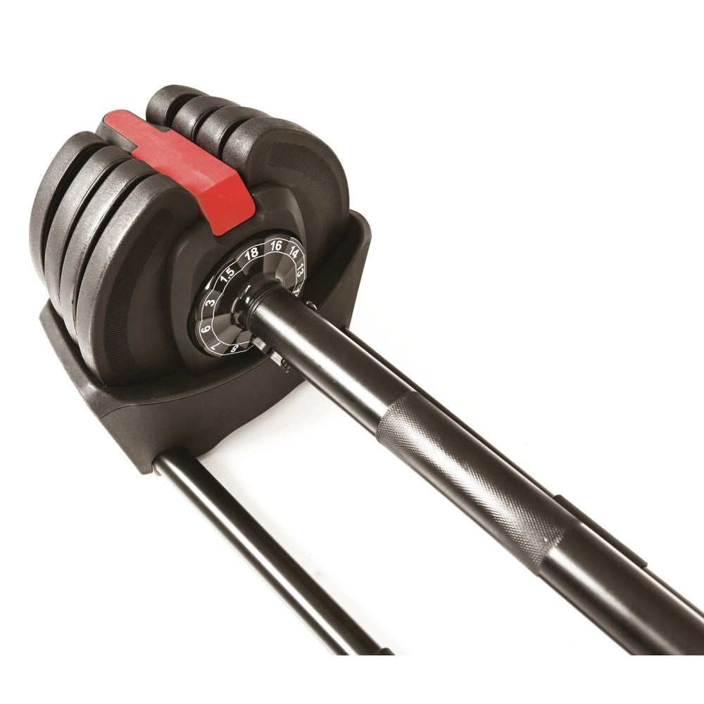 Toorx Set 3 in 1 composto da manubrio, bilanciere, 2 kettlebell a carico regolabile con selezionatore MBKCR-18