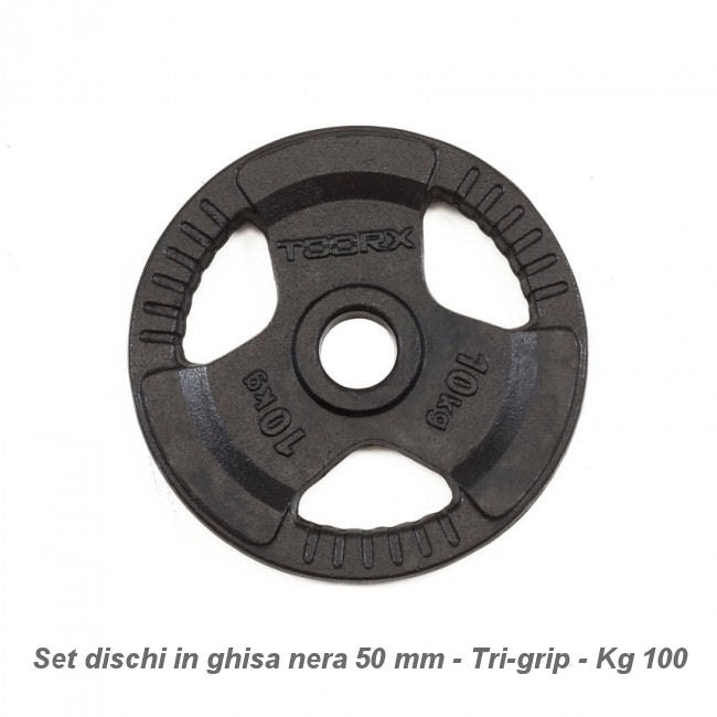 Toorx Set Ghisa Nera Kg 100 - 50 mm