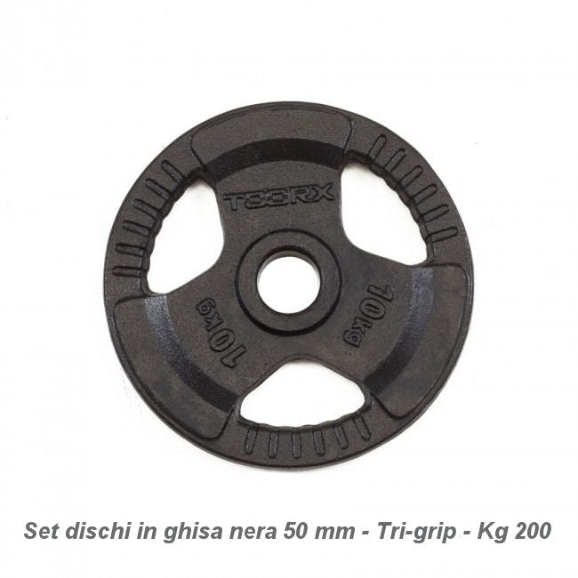 Toorx Set Ghisa Nera Kg 200 - 50 mm
