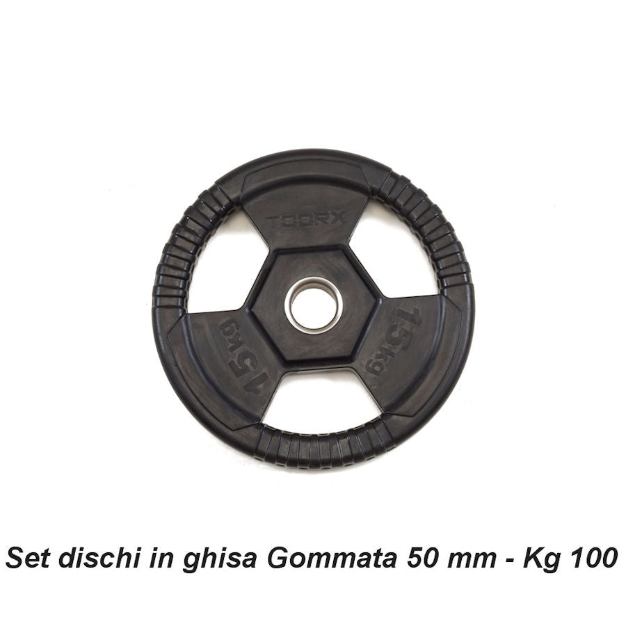 Toorx Set Ghisa Gommata Kg 100 - DIAM.50 MM