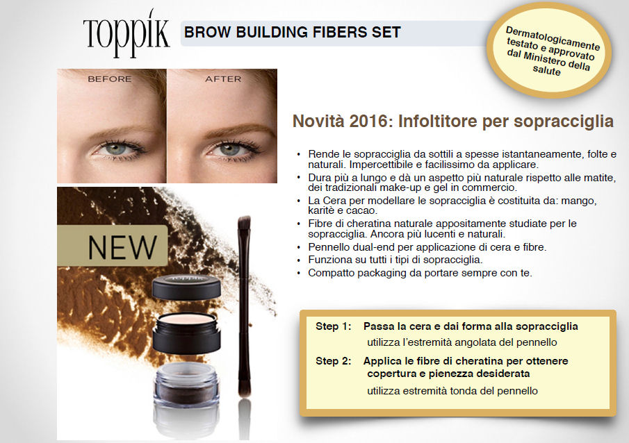 Toppik Brow Building Fiber Set Castano Chiaro