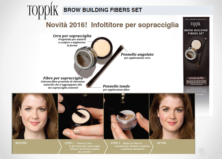 Toppik Brow Building Fiber Set Castano Chiaro