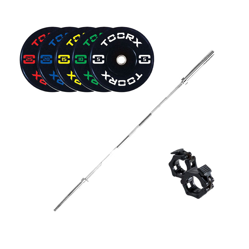 Toorx Disco BUMPER Training Absolute - Set Kg 100 + bilanciere BCO 450