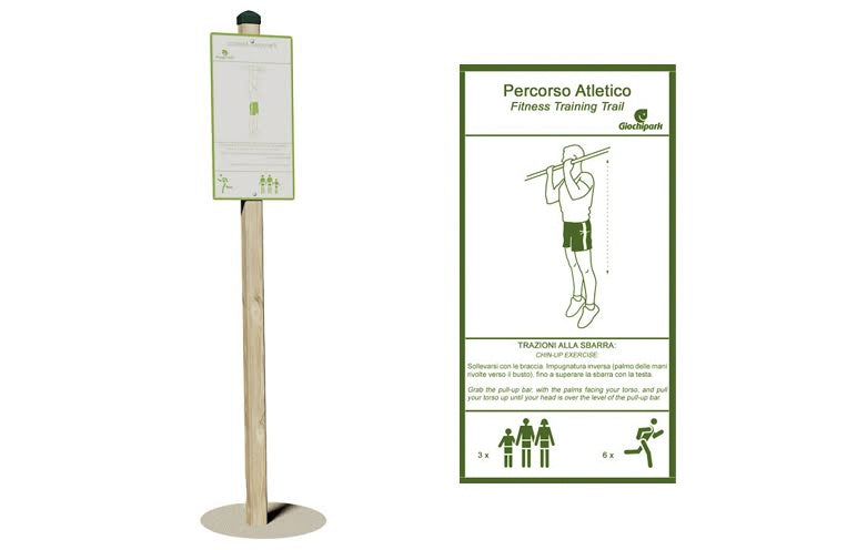 Giochi Park cartello trazioni alla sbarra