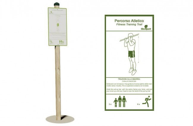 Giochi Park cartello trazioni alla sbarra