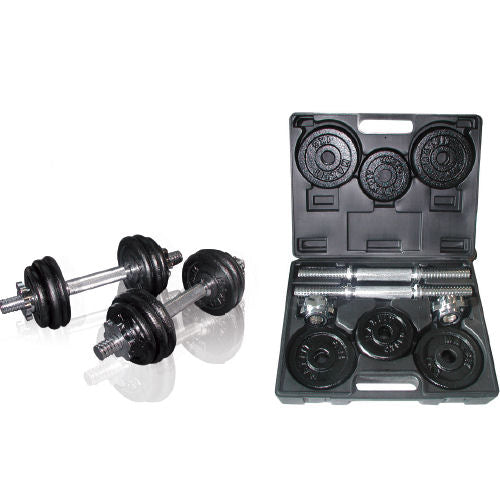 Toorx Valigetta Pesi ghisa 15 KG (2 manubri + dischi 4x0,75 kg + 8x1 kg)