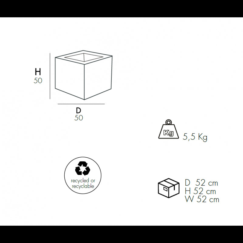 Arkema Design Pouf da Giardino 50x50 cm in Resina Iris - DP1929