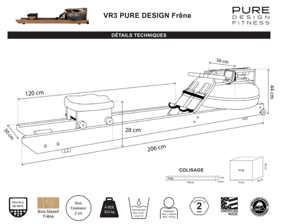 Pure Design Vogatore ad acqua VR3