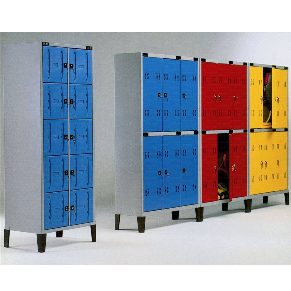Vivisport Armadio Spogliatoio Metallico a 3 posti Sovrapposti - 9105