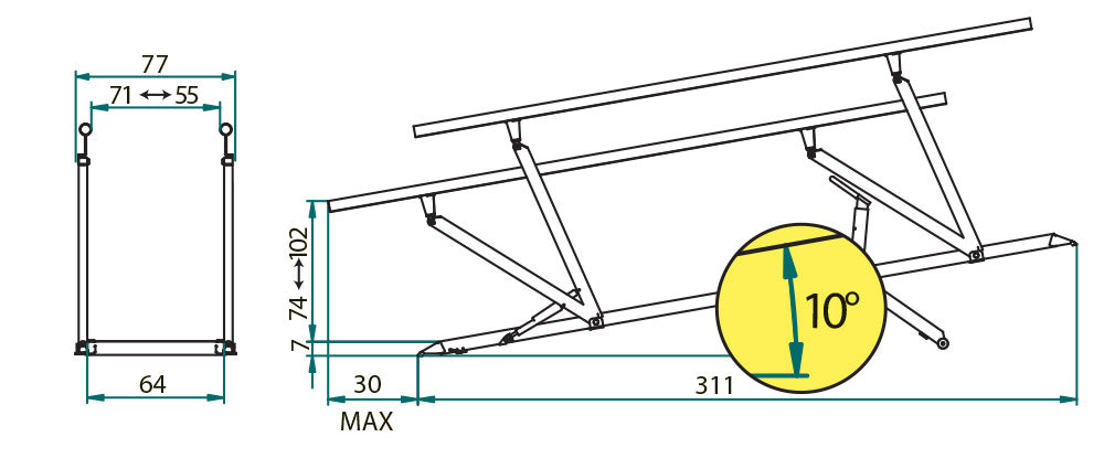 Chinesport Parallela Plus 3m tilt 01327