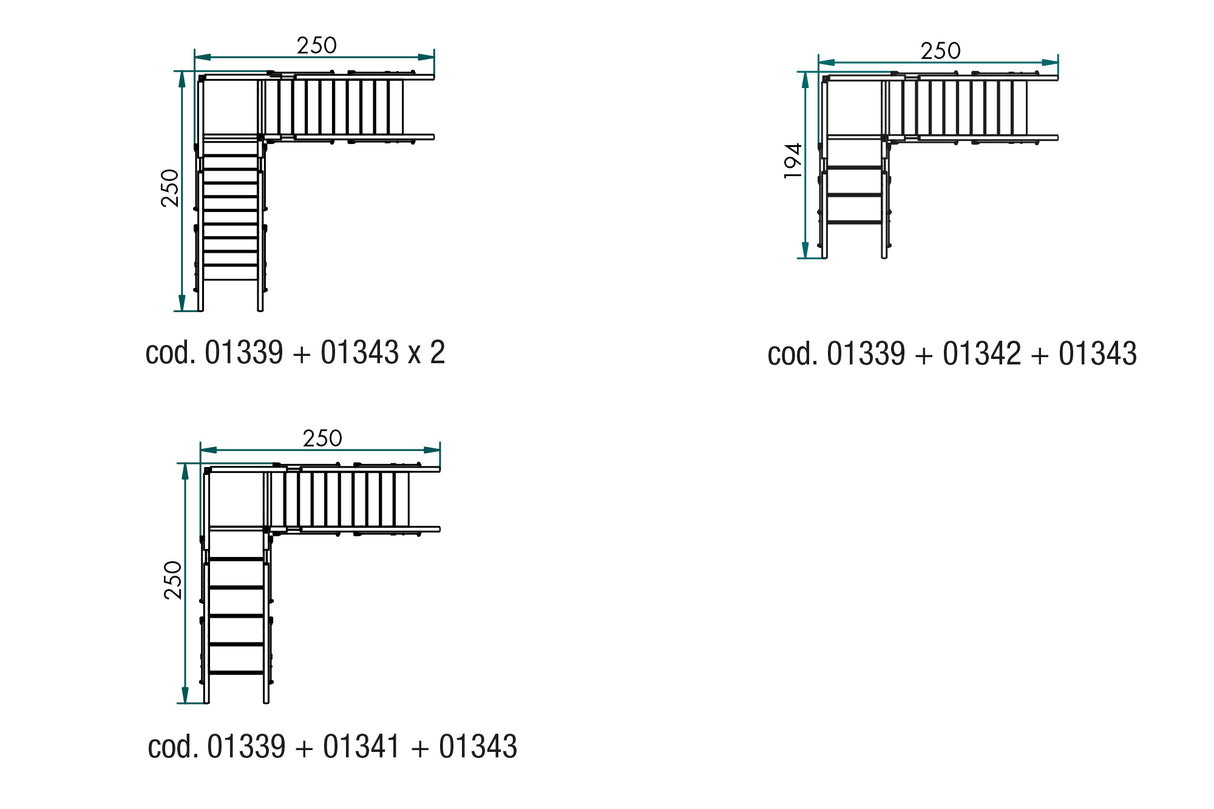 Chinesport Pedana 2 rampe angolo 01339