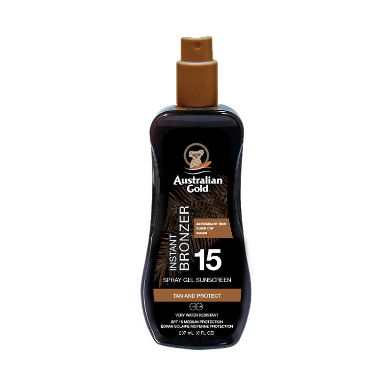Australian Gold SPF 15 spray gel + Bronzer