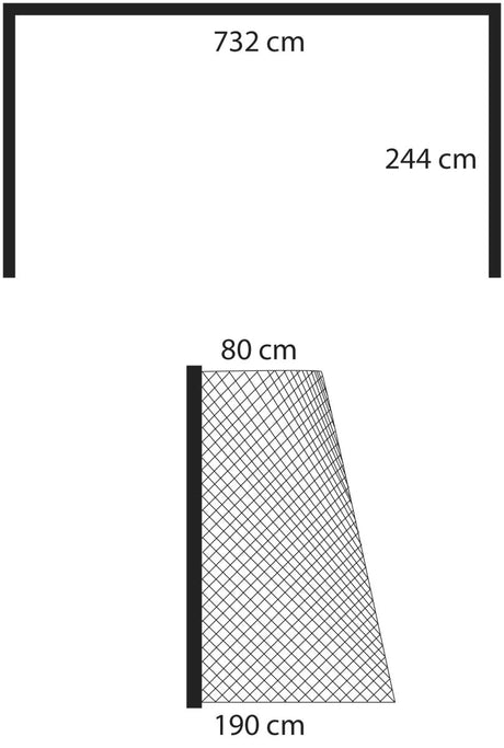 Slaves soccer nets 6x2 m knotted (pair) - art. 1146