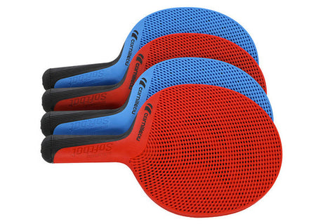 Cornilleau Kit 4 Racchette + 4 palline ping pong Soft Bat da esterno