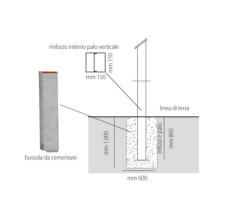 Schiavi Impianto basket monotubo sporgenza cm 165/225 - art. 2425/2426