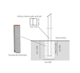 Schiavi Impianto basket monotubo sporgenza cm 165/225 - art. 2425/2426