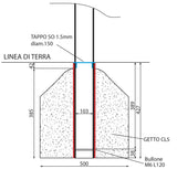 Schiavi Impianto volley monotubo zincato - Art. 2706