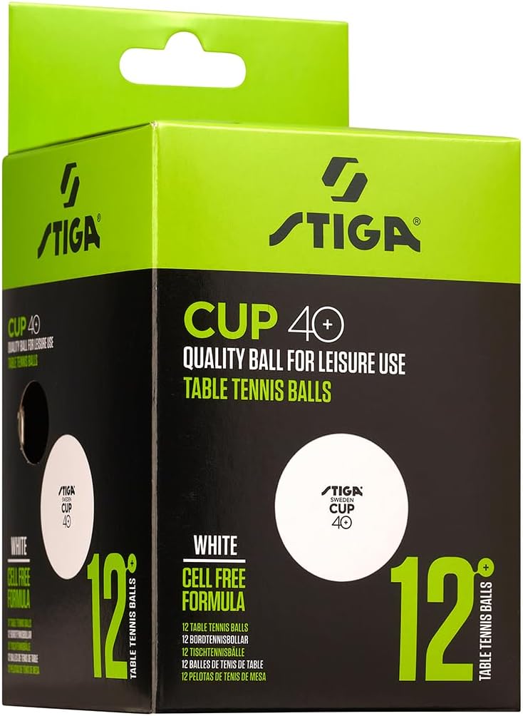 Stiga Confezione di 12 palline bianche Stiga Cup ABS