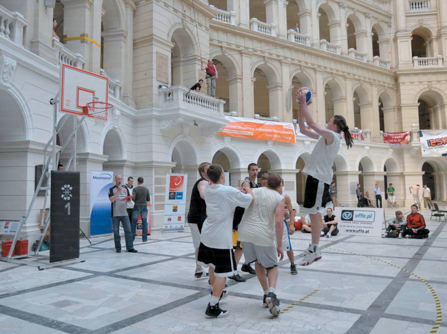 Vivisport Mezzo impianto basket/minibasket mod. Streetball, pieghevole, altezza canestro regolabile da 210 a 305 cm., tabellone rettangolare 110x90 cm, zavorra non inclusa - ART. 4223