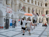 Vivisport Mezzo impianto basket/minibasket mod. Streetball, pieghevole, altezza canestro regolabile da 210 a 305 cm., tabellone rettangolare 110x90 cm, zavorra non inclusa - ART. 4223