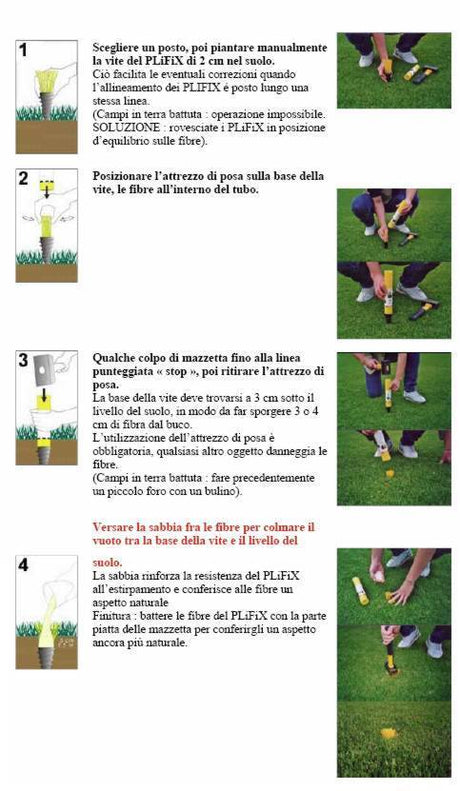 Vivisport Plifix ciuffo erba sintetica per segnalazione campi 25 pezzi - 6026