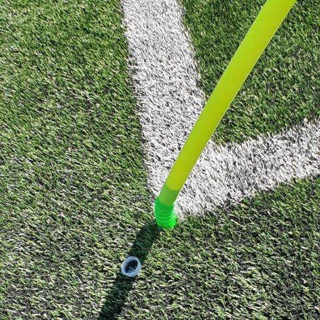 Vivisport Set 4 pali calcio d'angolo snodati con bussole, bandierine, clips - 6403