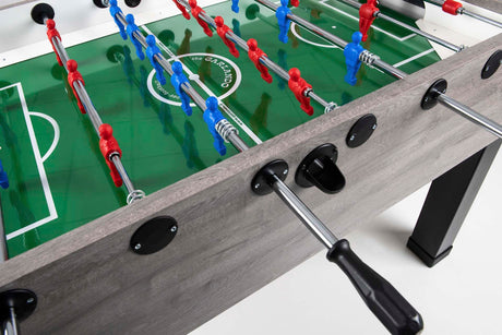 Garlando G-500 grey oak table football with retractable rods