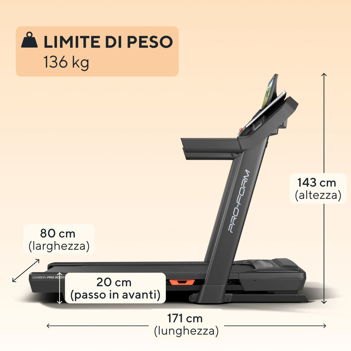 ProForm Tapis Roulant PF Carbon TLS