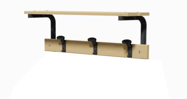 Vivisport Wall Coat Rack with Bag Shelf 1m - Art. 9013
