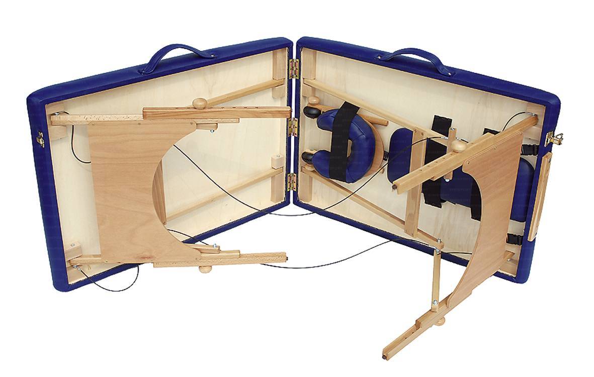Vivisport Lettino per massaggi chiudibile a valigia struttura in legno - art. 9180