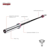 Diamond Bilanciere Olimpico Woman 201 cm - carico max 250 kg - BOWD201N