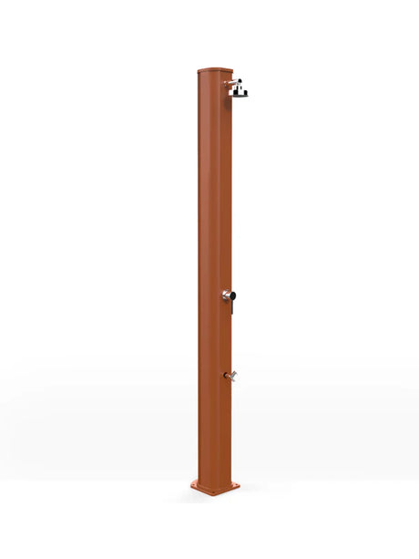 Arkema Solar garden shower BIG JOLLY 40 LITERS in aluminum, with foot washer
