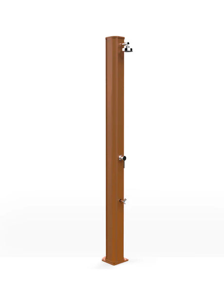 Arkema Solar garden shower BIG JOLLY 40 LITERS in aluminum, with foot washer