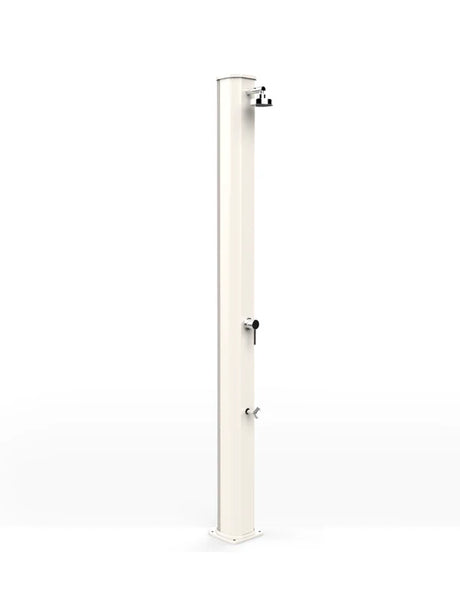 Arkema Solar garden shower BIG JOLLY 40 LITERS in aluminum, with foot washer