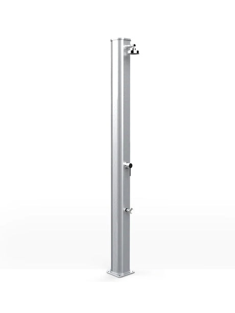 Arkema Solar garden shower BIG JOLLY 40 LITERS in aluminum, with foot washer