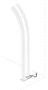Arkema Aluminium Solar Shower Anti-Limescale Filter Kit with Flexible Hose and D150 Fittings