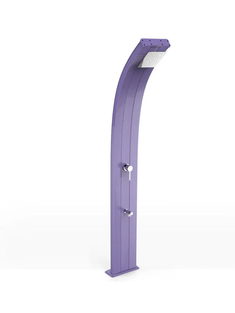 Arkema Solar shower for garden DADA CURVA 40 LITERS in aluminum, with foot washer