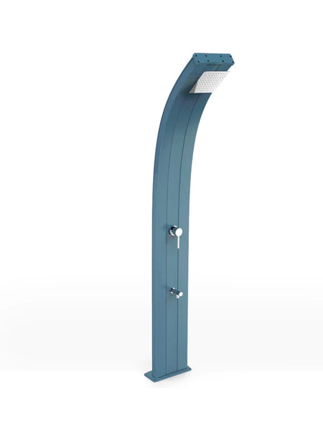 Arkema Solar shower for garden DADA CURVA 40 LITERS in aluminum, with foot washer