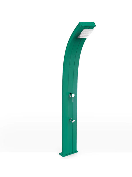 Arkema Solar shower for garden DADA CURVA 40 LITERS in aluminum, with foot washer
