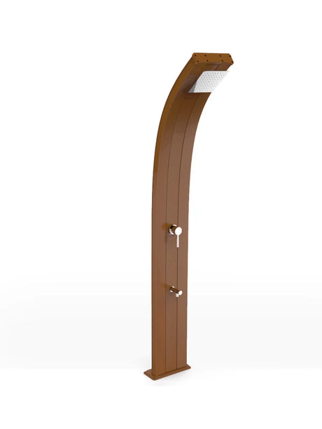 Arkema Solar shower for garden DADA CURVA 40 LITERS in aluminum, with foot washer