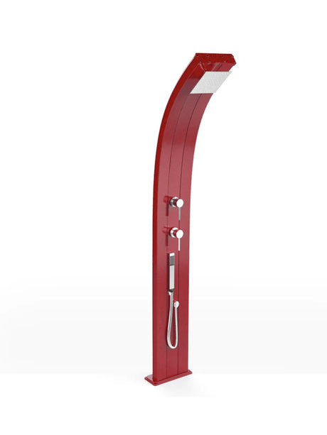 Arkema Outdoor solar shower DADA CURVA 40 LITERS, in aluminum with mobile shower