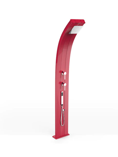Arkema Outdoor solar shower DADA CURVA 40 LITERS, in aluminum with mobile shower