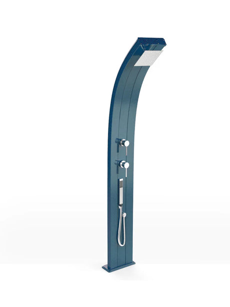 Arkema Outdoor solar shower DADA CURVA 40 LITERS, in aluminum with mobile shower